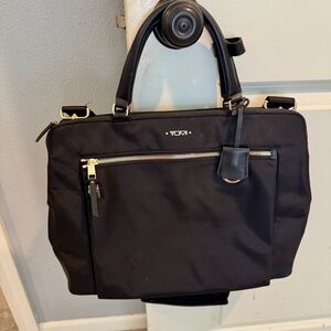 Tumi Black Laptop Bag Professional Sleek Design